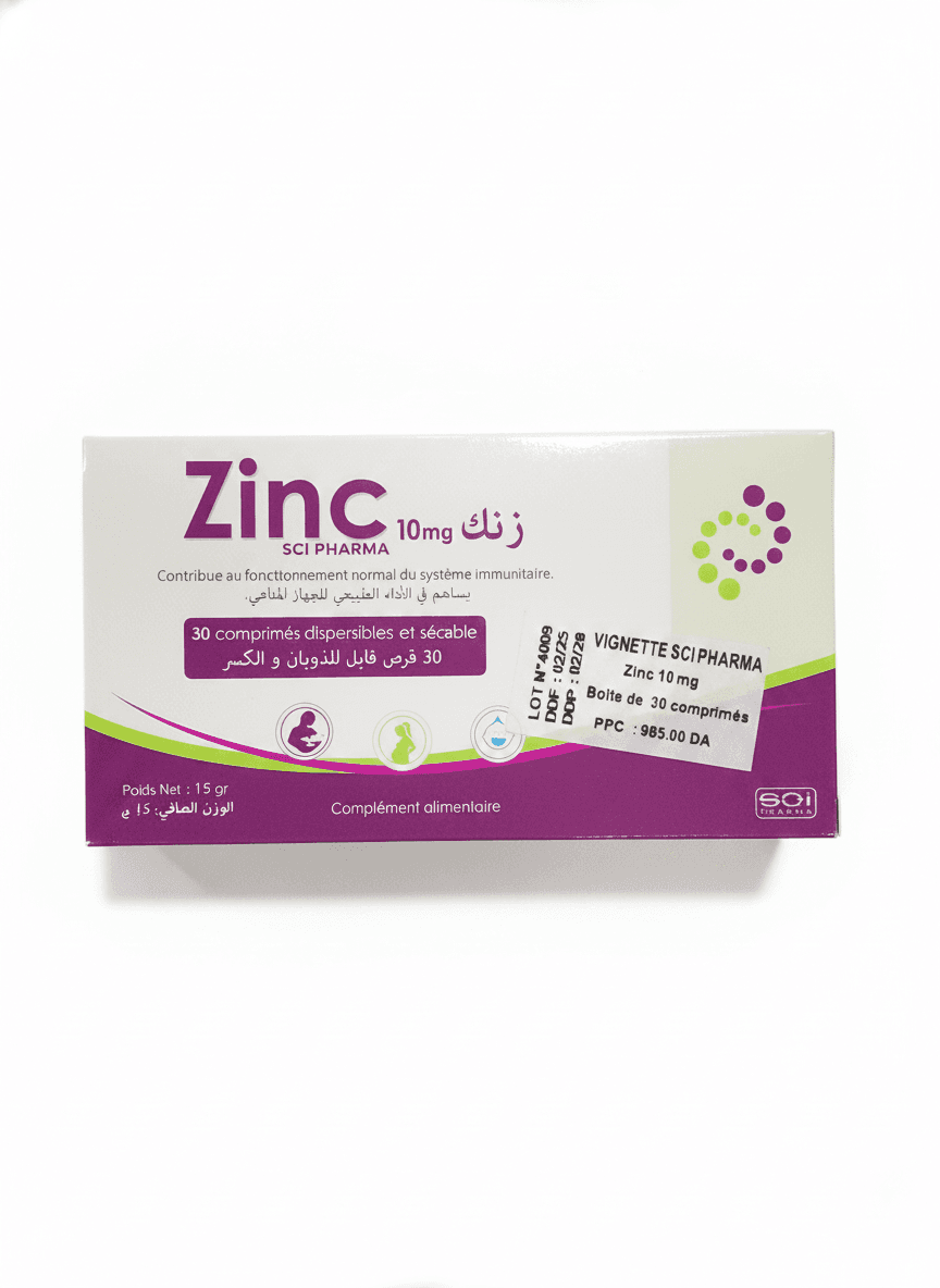 SCI ZINC 10MG B/30 PPA :